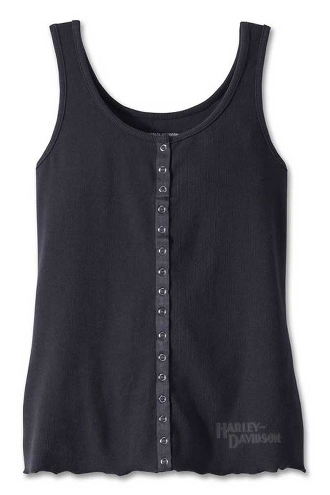 Harley-Davidson Women's Hometown B&S Fashion Sleeveless Tank - Black 97489-23VW - Wisconsin Harley-Davidson