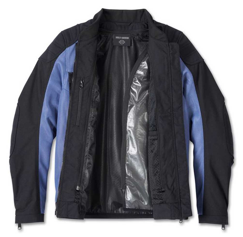 Harley-Davidson Women's Zephyr Mesh Jacket w/ Zip-Out Liner - Blue 97210-23VW - No Hassle Returns at Wisconsin Harley