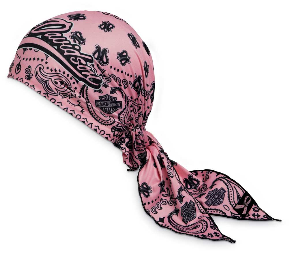 Harley-Davidson Women's Pink Label Paisley Print Head Scarf - Pink 97668-23VW - Wisconsin Harley-Davidson