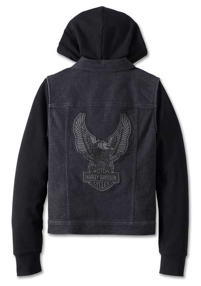 Harley-Davidson Free Shipping - Harley-Davidson Women's Kickstart 3-IN-1 Black Denim Jacket 97537-23VW - Free Shipping on many products plus Orders Over $99