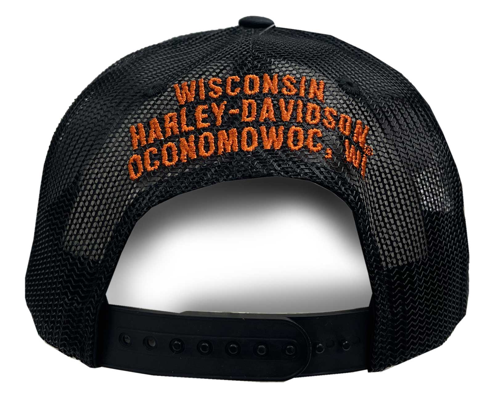 Harley-Davidson Free Shipping - Harley-Davidson Men's Embers Skull Adjustable Snapback Mesh Trucker Hat - Black - Free Shipping on many products plus Orders Over $99