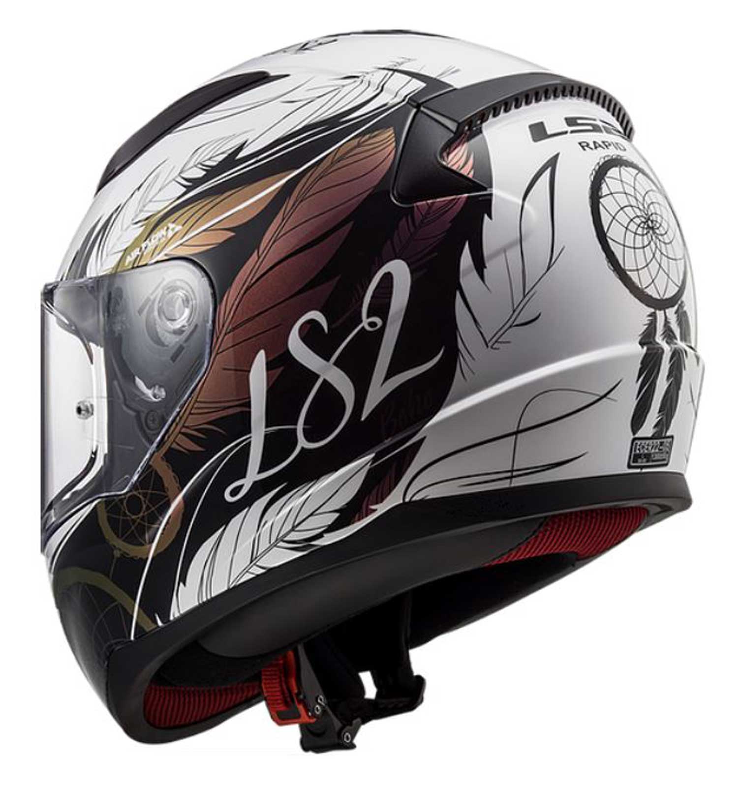 LS2 Helmets Rapid Dream Catcher Full Face Motorcycle Helmet, Chameleon/White - Largest Selection of Harley-Davidson Products