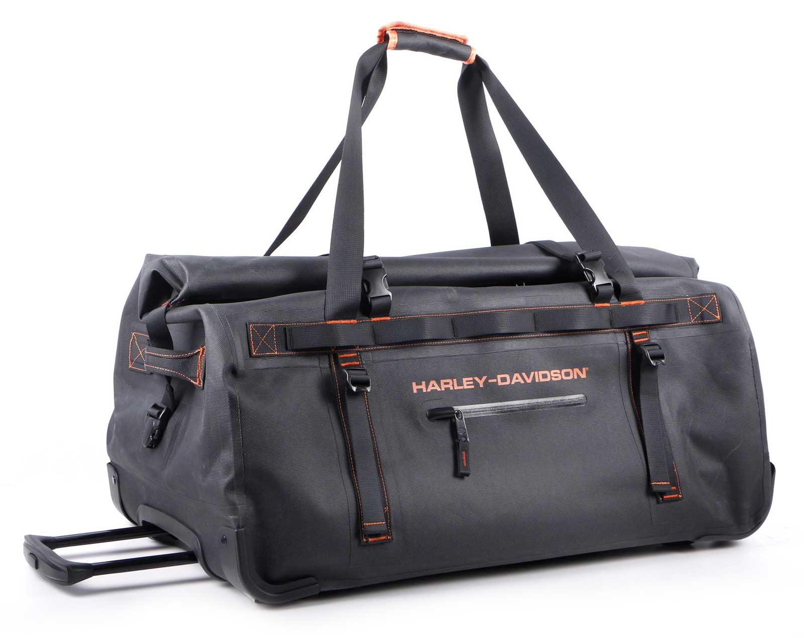 Harley-Davidson Free Shipping - Harley-Davidson 29" Waterproof Adventure Large Wheeling Duffel Bag, Black/Rust - Free Shipping on many products plus Orders Over $99