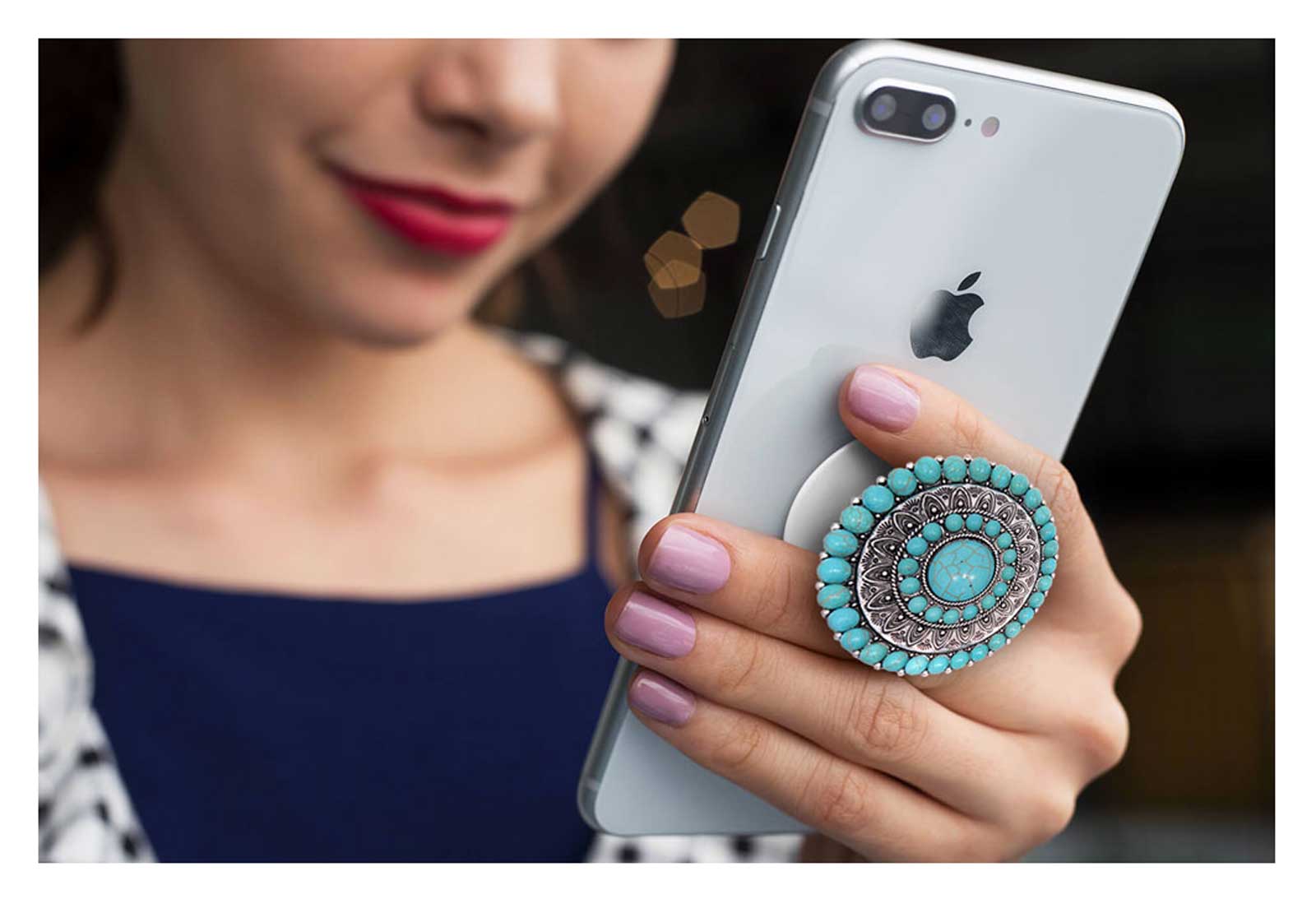 Harley-Davidson Free Shipping - That's A Wrap Southwestern Circle Concho Universal Phone Kickstand - Turquoise - Free Shipping on many products plus Orders Over $99