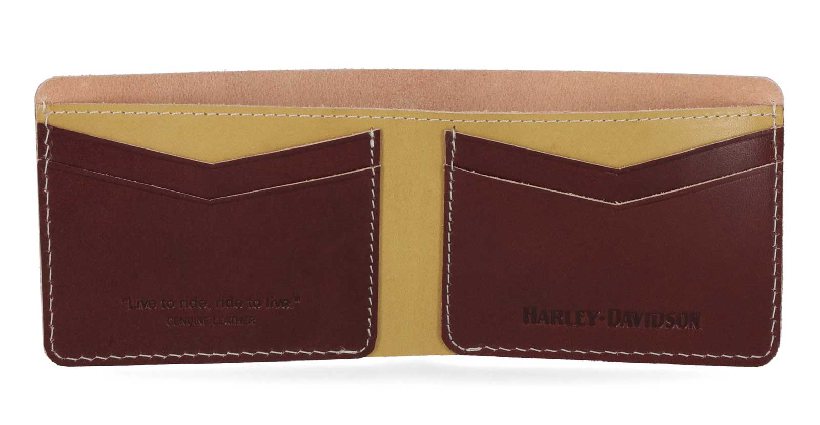 Harley-Davidson Men's 120th Anniversary Unlined Leather Billfold Wallet - Brown - No Hassle Returns at Wisconsin Harley