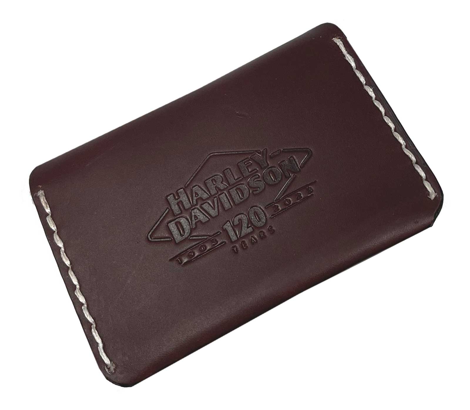 Harley-Davidson® Men's 120th Anniversary Leather Fold Over Card