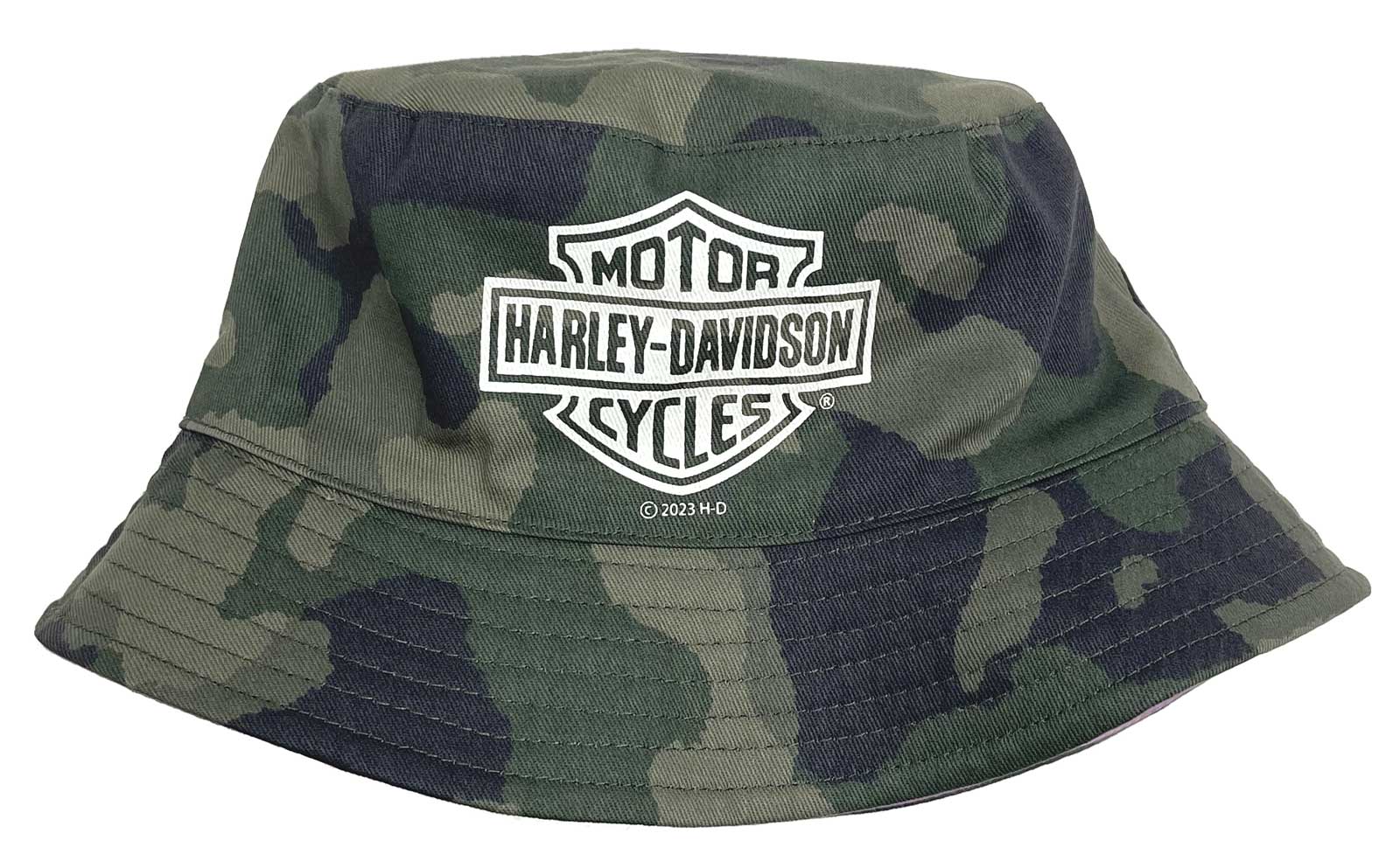 Harley-Davidson Free Shipping - Harley-Davidson Little Girls' H-D Logo Reversible Bucket Hat - Lavender/Camo - Free Shipping on many products plus Orders Over $99