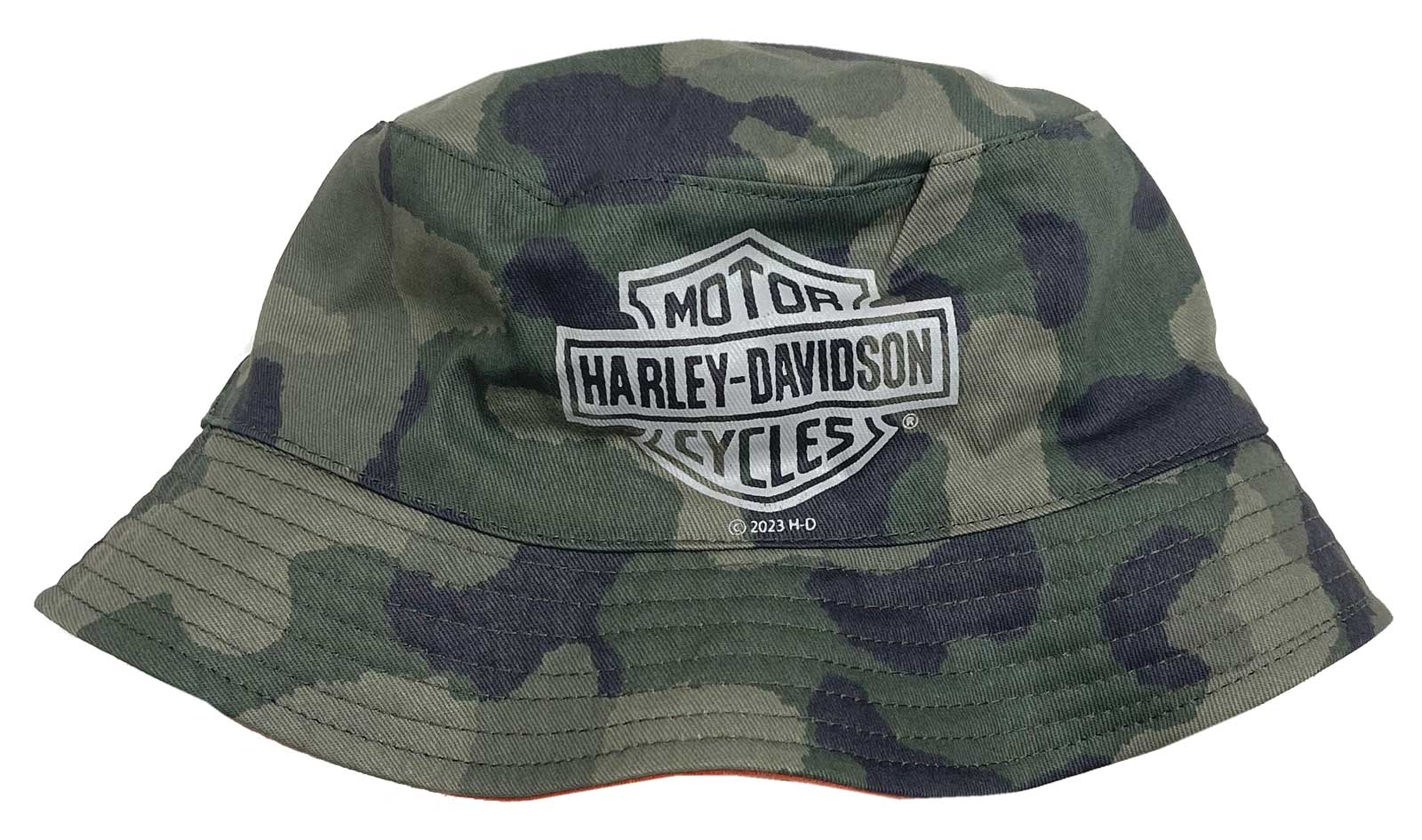 Harley-Davidson Free Shipping - Harley-Davidson Little Boys' H-D Logo Reversible Bucket Hat - Orange/Camo - Free Shipping on many products plus Orders Over $99