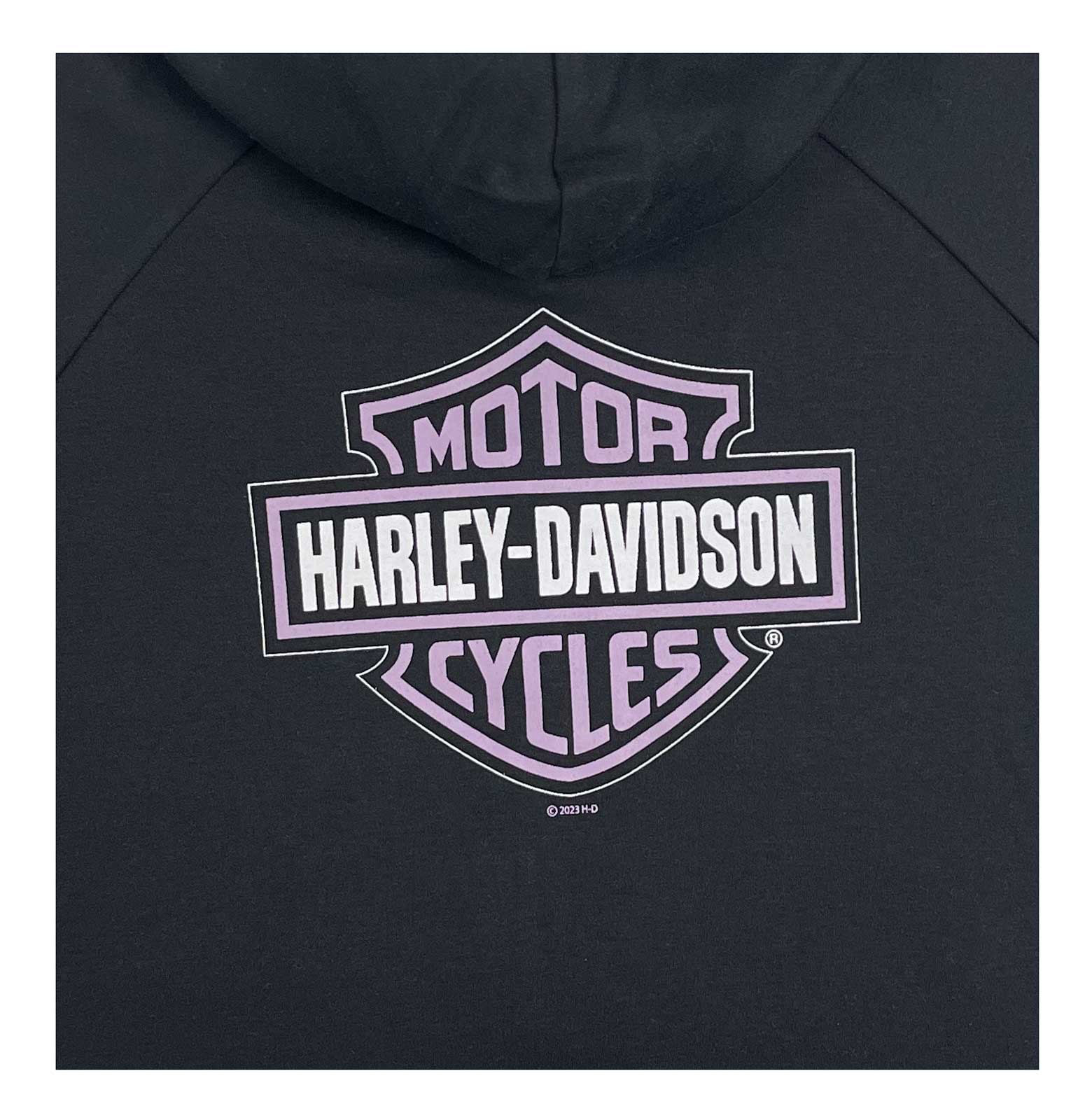 Harley-Davidson Free Shipping - Harley-Davidson Little Girls' Bar & Shield Knit Zip-Up Hoodie - Black & Lavender - Free Shipping on many products plus Orders Over $99