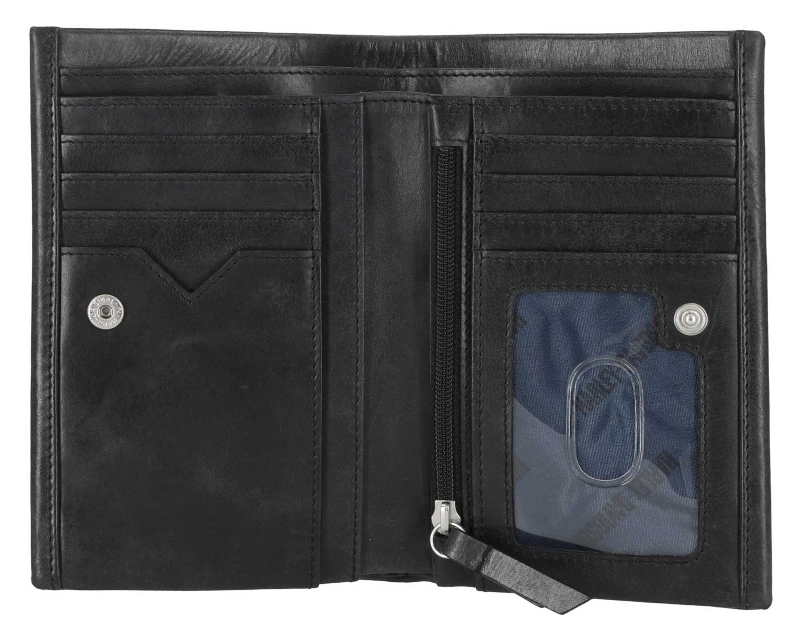 Harley-Davidson Free Shipping - Harley-Davidson Women's Universal Classic Slim Bi-Fold Leather Wallet - Black - Free Shipping on many products plus Orders Over $99