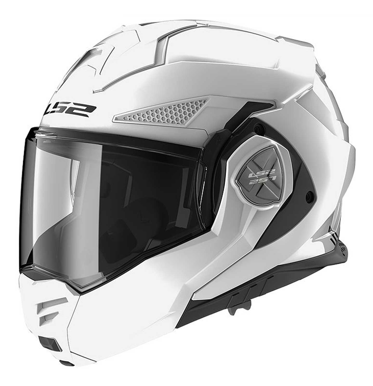 LS2 Helmets Advant X Modular Motorcycle Helmet w/SunShield - Gloss White - Wisconsin Harley-Davidson