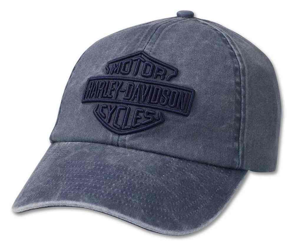 Harley-Davidson Men's Bar & Shield Fitted Baseball Cap - Peacoat Blue 97747-23VM - Wisconsin Harley-Davidson