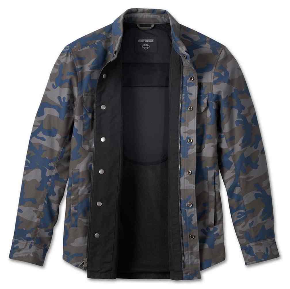Harley-Davidson Men's Operative Riding Shirt Jacket - Blue Camo 97196-23VM - No Hassle Returns at Wisconsin Harley