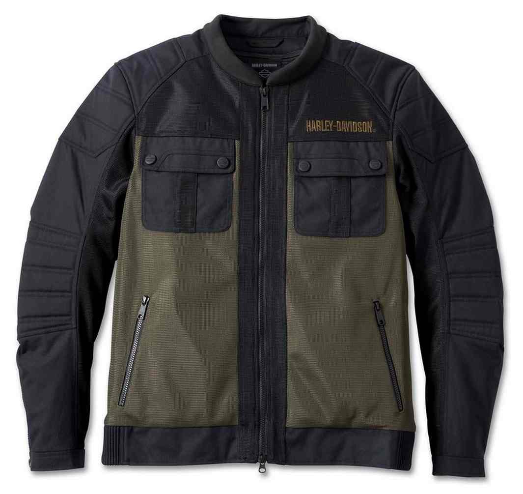 Harley-Davidson ジャケット XL ブラック/ベージュ Harley-Davidson® Men's Zephyr Colorblocked Mesh Jacket w/Zip-Out