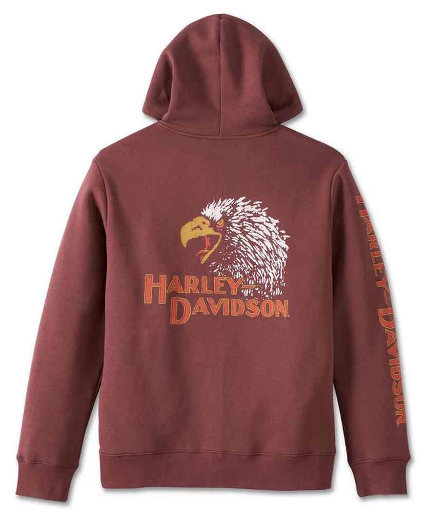 Harley-Davidson® Men's Classic Eagle Zip-Up Fleece Hoodie - Brown ...