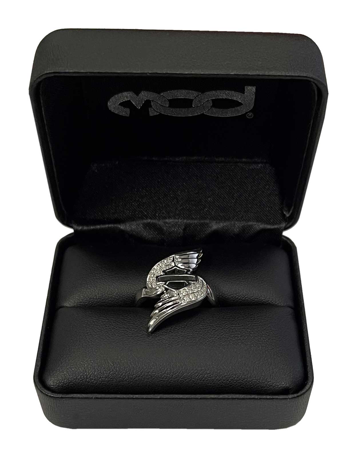 Harley-Davidson Free Shipping - Harley-Davidson Women's Bling Wing Bar & Shield Logo Ring, Sterling Silver - Free Shipping on many products plus Orders Over $99