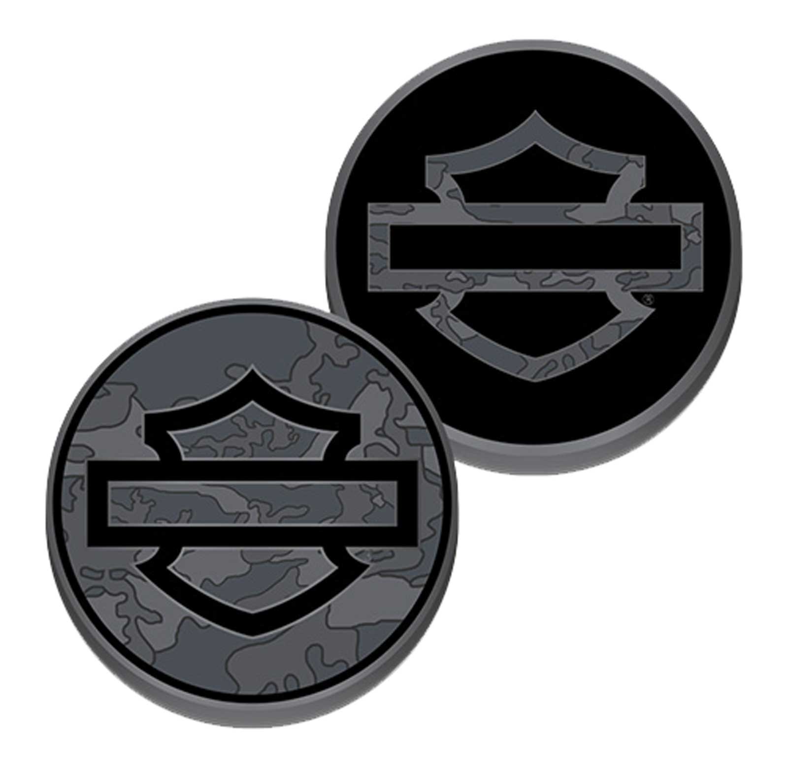 Harley-Davidson Camo Bar & Shield Metal Challenge Coin, 1.75 inch - Black - Wisconsin Harley-Davidson