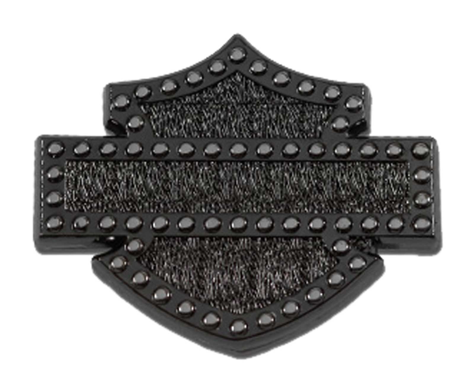 Harley-Davidson 1.25 inch. Rivet Bar & Shield Logo Metal Pin - Black Finish - Wisconsin Harley-Davidson