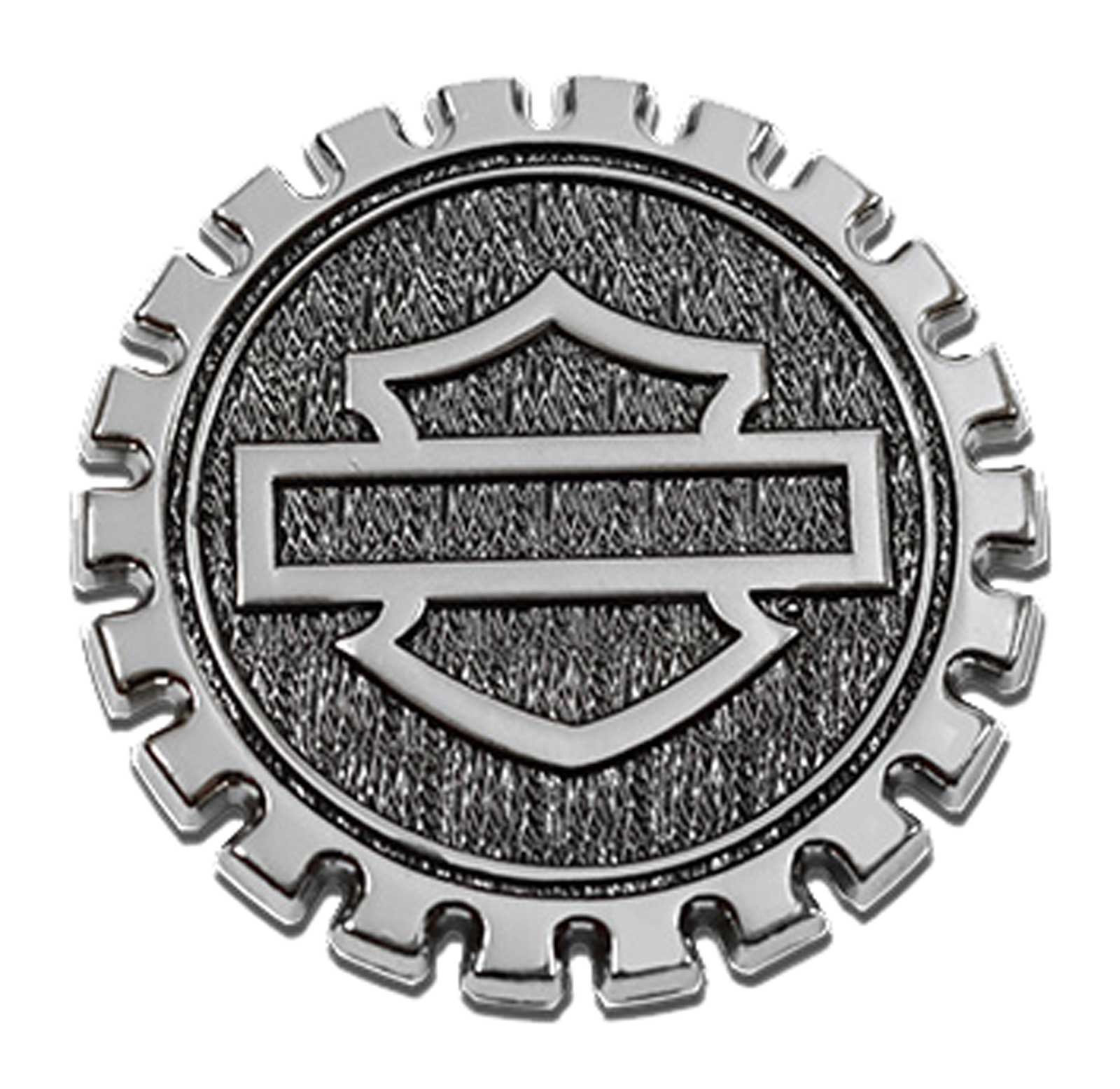 Harley-Davidson® 1.5 inch. Gear Bar & Shield Logo Pin - Antique