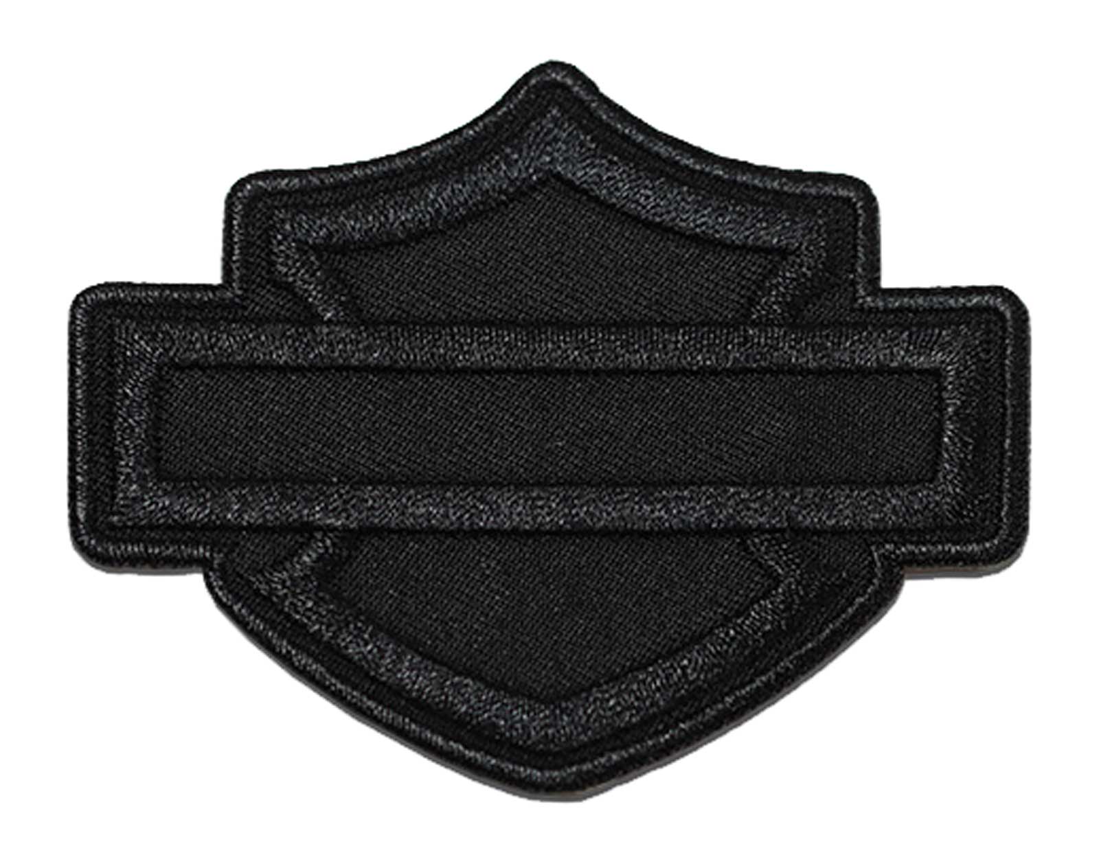 Harley-Davidson 3.5 in. Black on Black Bar & Shield Logo Emblem Sew-On Patch - Wisconsin Harley-Davidson