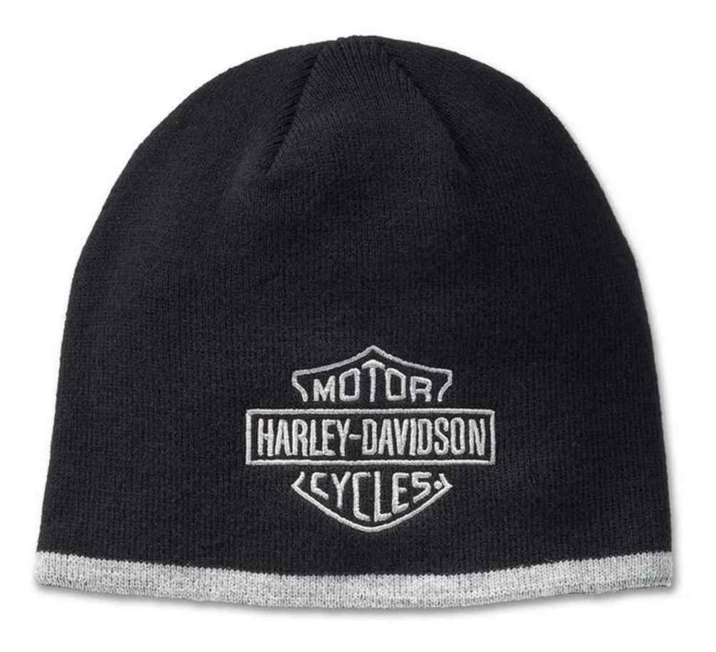 Harley-Davidson Men's Bar & Shield Logo Knit Beanie Cap - Black 99408-24VM - Wisconsin Harley-Davidson