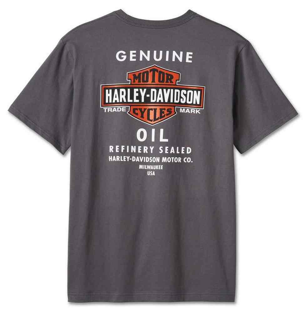 Harley-Davidson® Men's Oil Can Short Sleeve Cotton Tee - Gray