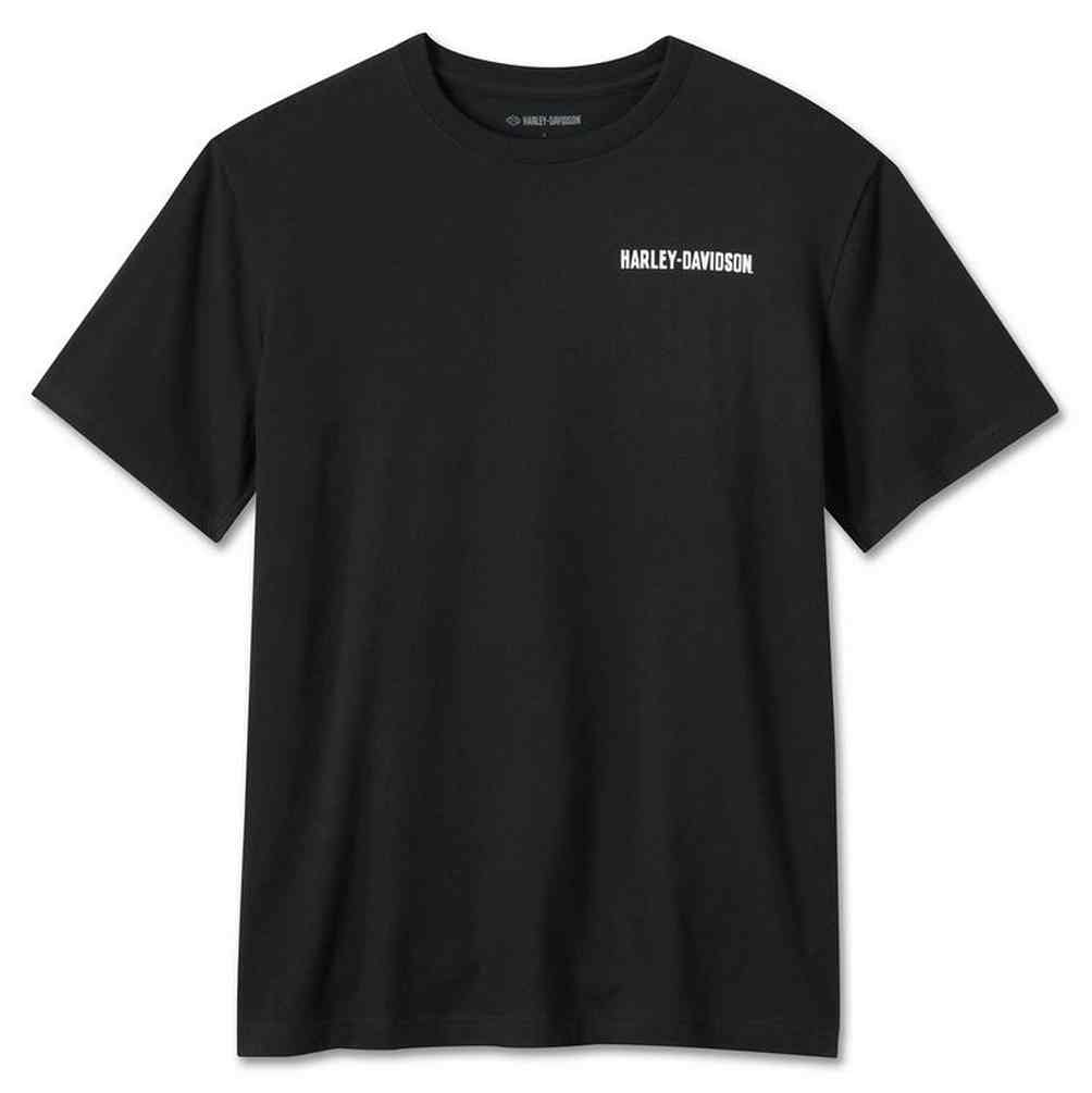 ★Harley Davidson★ Open BS Silk Short Sleeve T-Shirt Black Harley-Davidson® Men's Open Bar & Shield On Black Short
