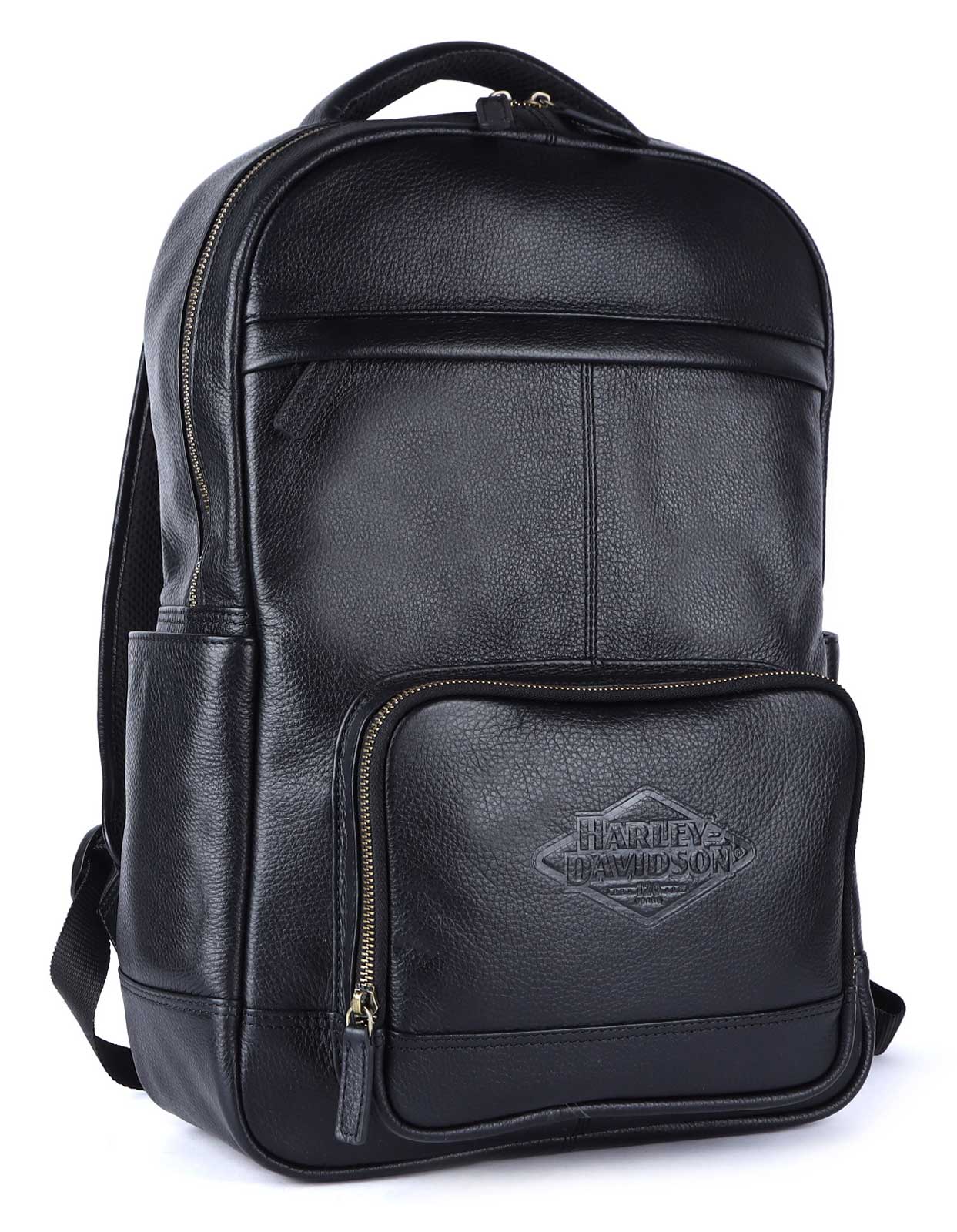 Harley-Davidson® 120th Anniversary Embossed Logo Soft Leather Backpack -  Black