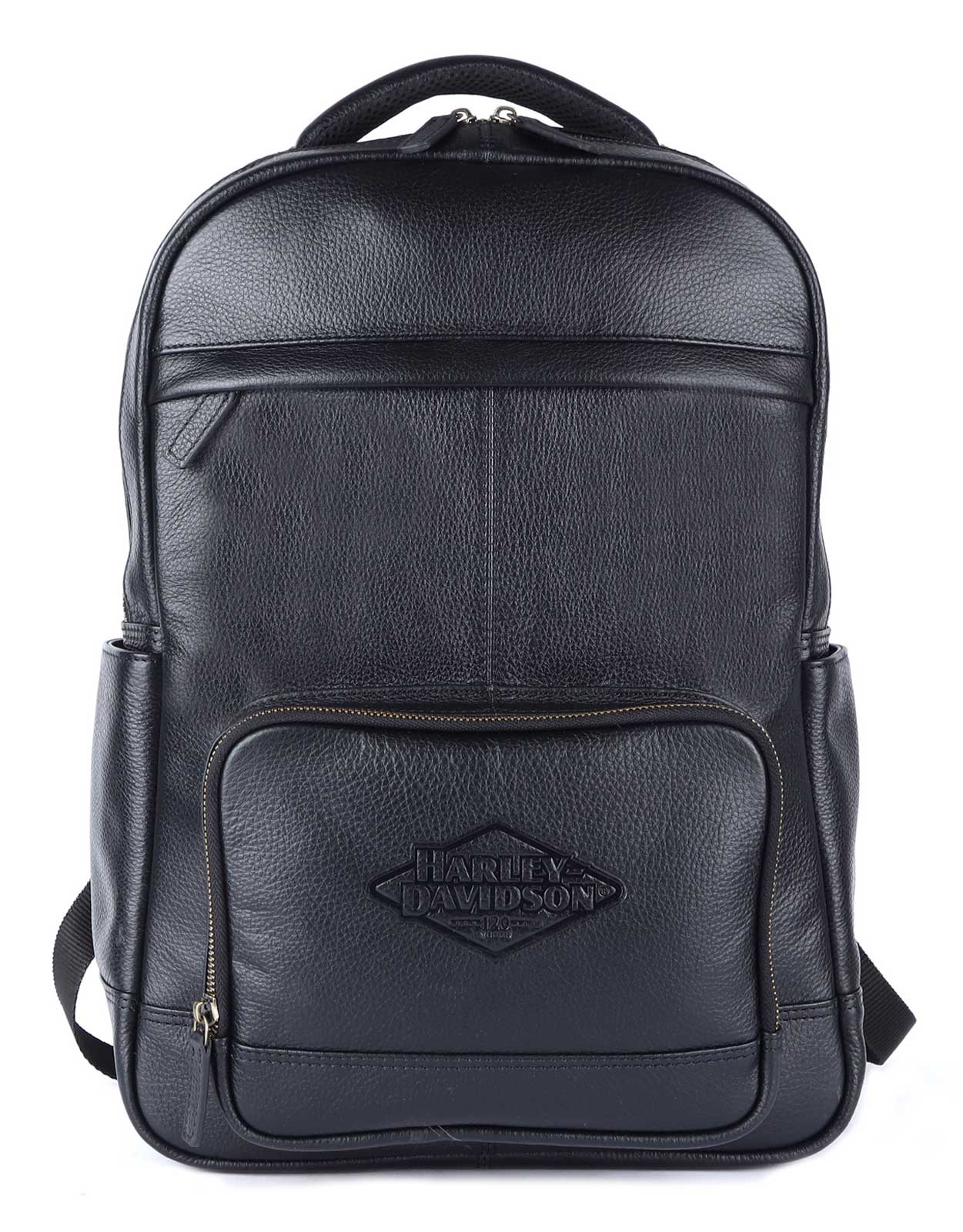 Harley-Davidson® 120th Anniversary Embossed Logo Soft Leather Backpack -  Black