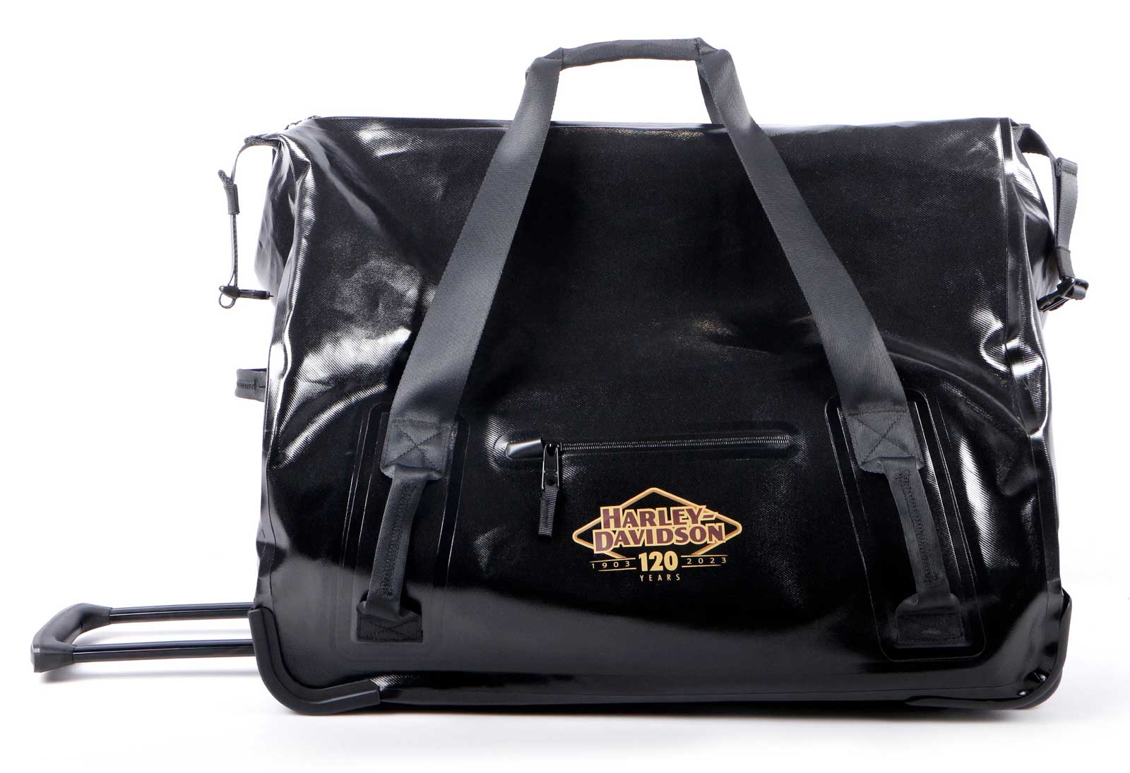 Harley-Davidson 120th Anniversary 25 in. Waterproof Wheeling Medium Duffel Bag - No Hassle Returns at Wisconsin Harley