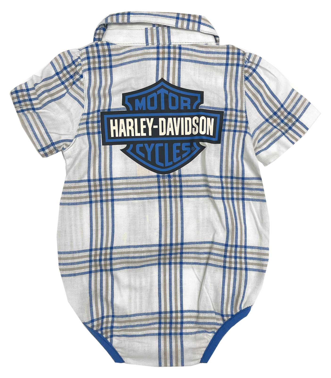 Harley-Davidson Free Shipping - Harley-Davidson Baby Girls' Glittery Newborn Plaid Shirt Creeper - White - Free Shipping on many products plus Orders Over $99