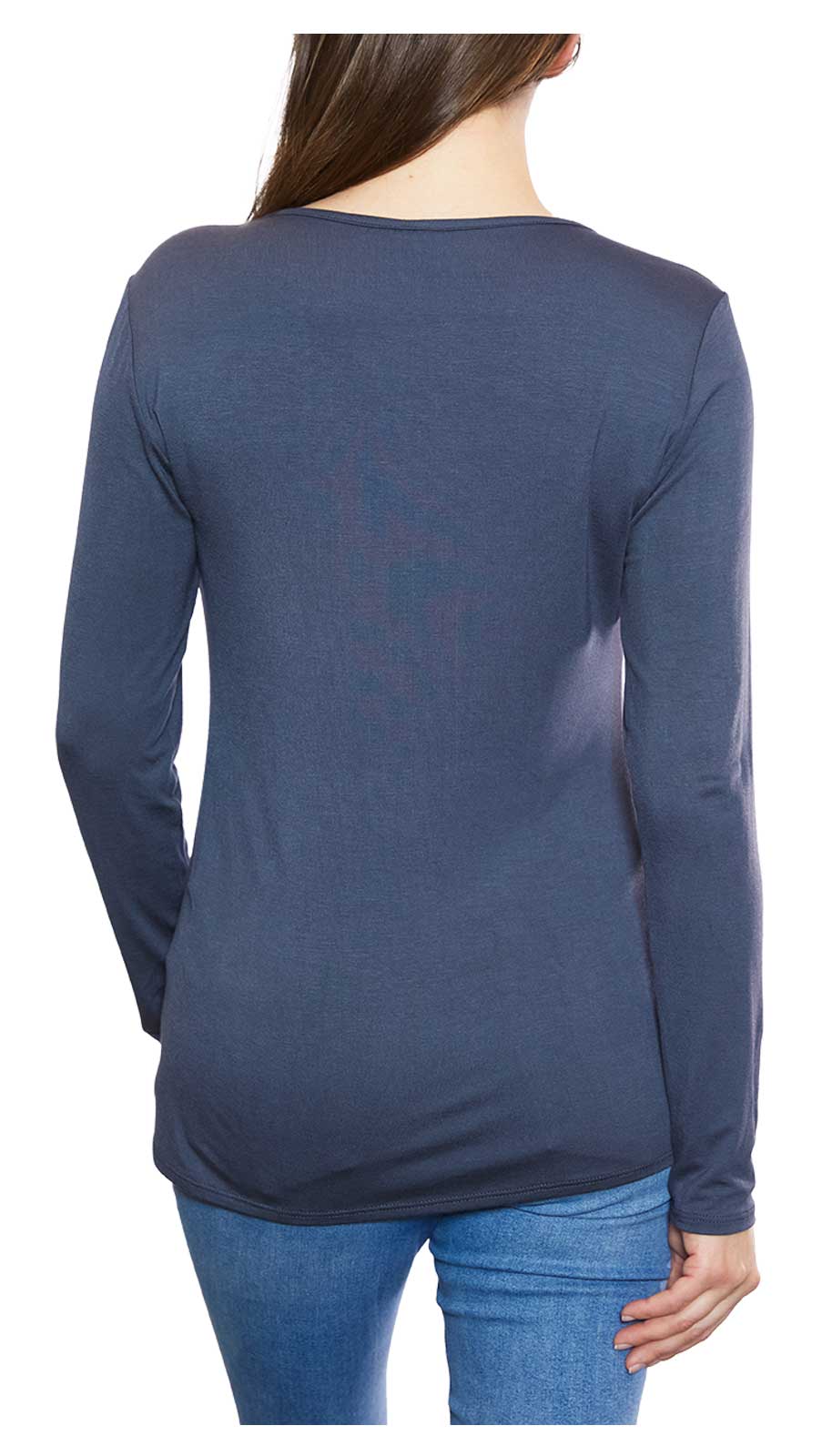 Harley-Davidson Women's Embellished H-D Long Sleeve Cut-Out Shirt - Gray - No Hassle Returns at Wisconsin Harley