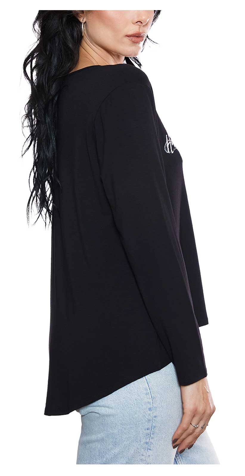 Harley-Davidson Free Shipping - Harley-Davidson Women's Side Styles Notched High-Low Long Sleeve Shirt - Black - Free Shipping on many products plus Orders Over $99