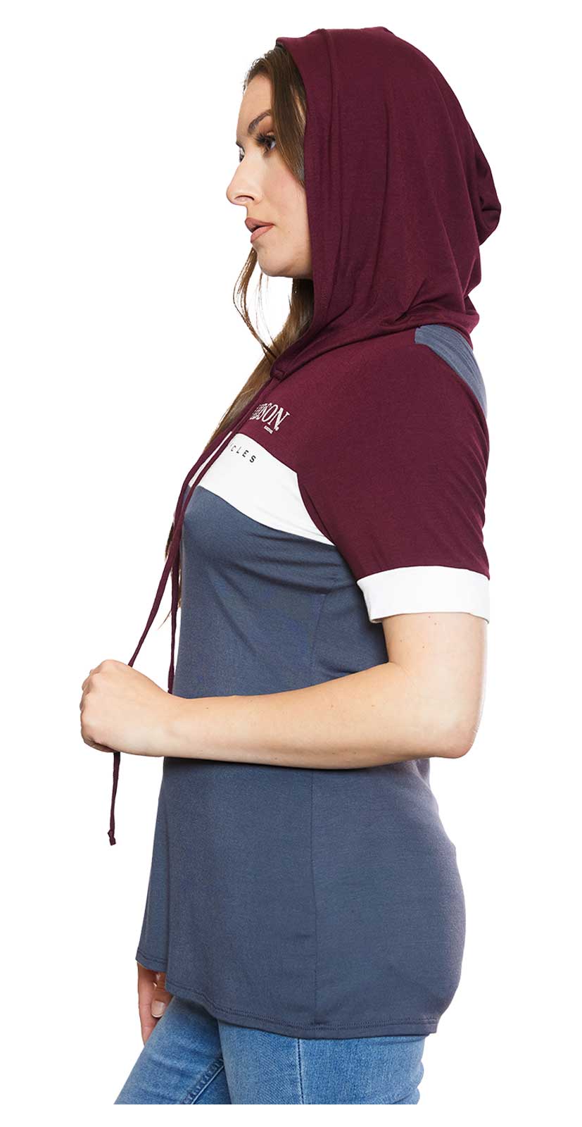 Harley-Davidson Free Shipping - Harley-Davidson Women's Luxury Colorblocked Hooded Short Sleeve Shirt - Gray - Free Shipping on many products plus Orders Over $99