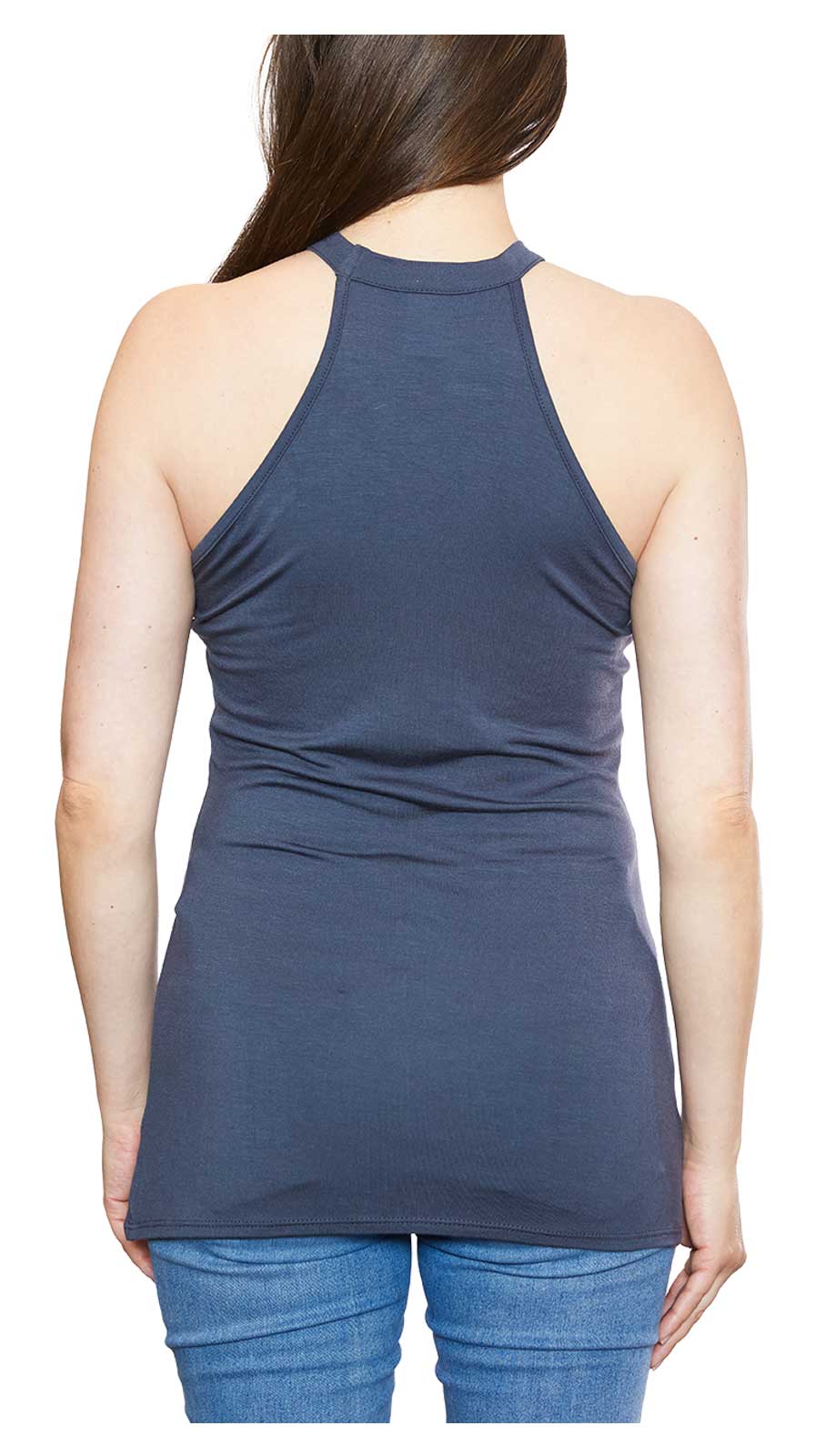 Harley-Davidson Women's Stamped Stone Sleeveless Mock Neck Tank Top - Gray - No Hassle Returns at Wisconsin Harley