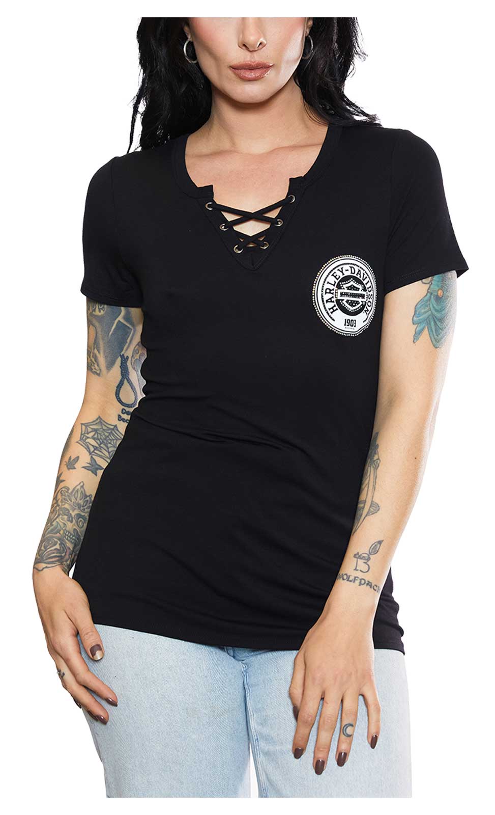 Harley-Davidson® Women's Embellished 1903 Patch Lace-up