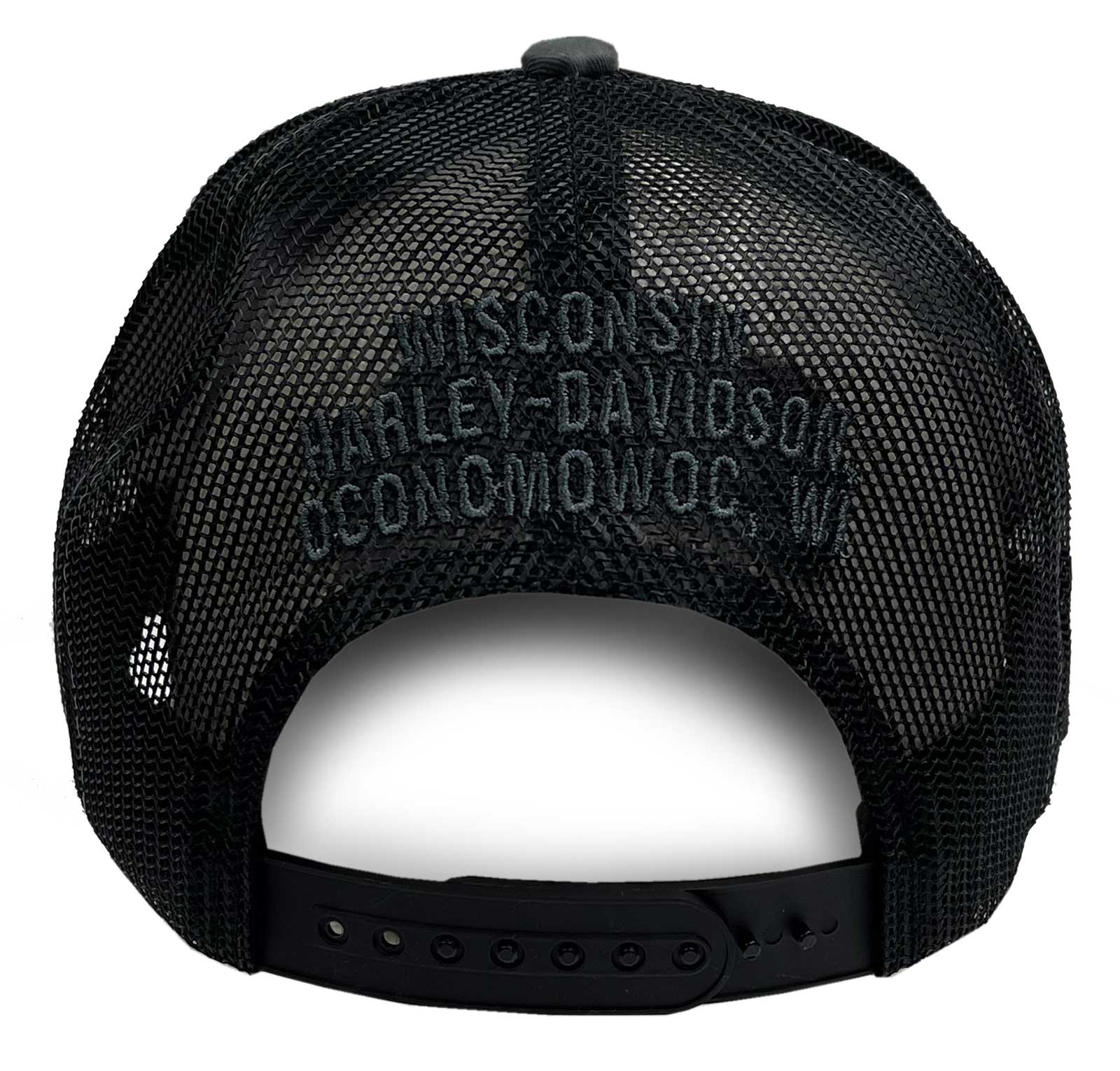 Harley-Davidson Free Shipping - Harley-Davidson Men's Gate Arch Adjustable Snapback Mesh Trucker Hat - Gray - Free Shipping on many products plus Orders Over $99