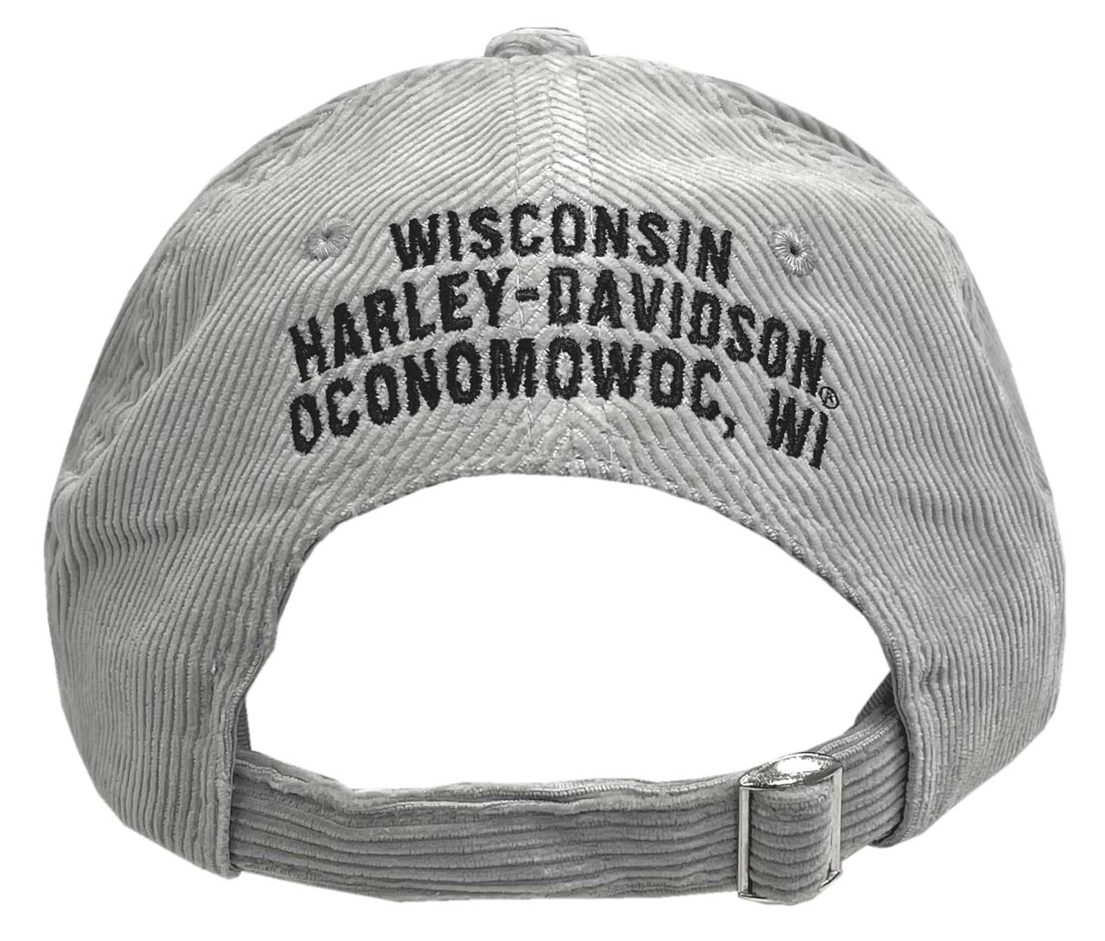 Harley-Davidson Free Shipping - Harley-Davidson Men's Diamond Patch Adjustable Corduroy Baseball Cap - Gray - Free Shipping on many products plus Orders Over $99