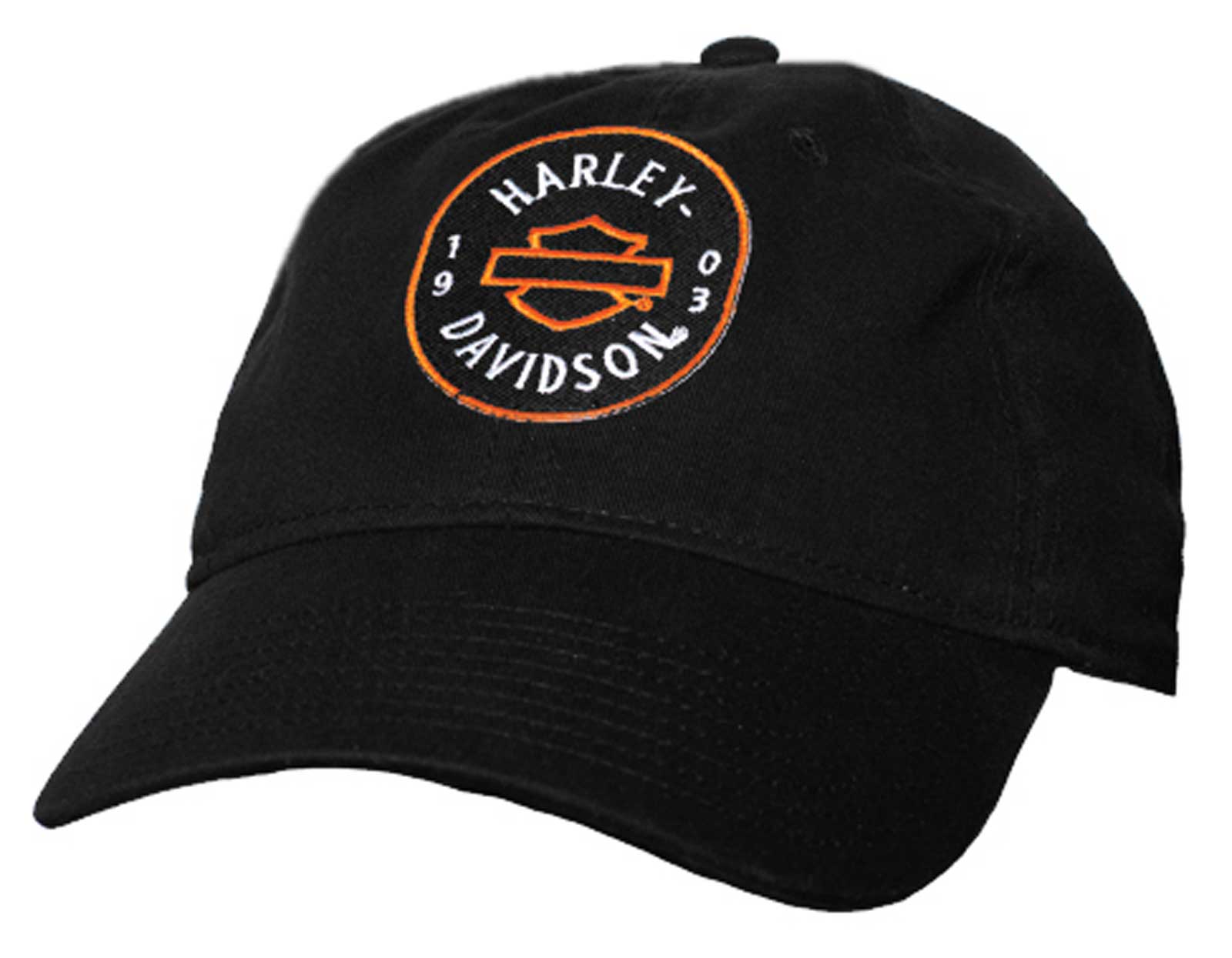 Harley-Davidson Men's Embroidered Athletic Curved Bill Adjustable Baseball  Cap