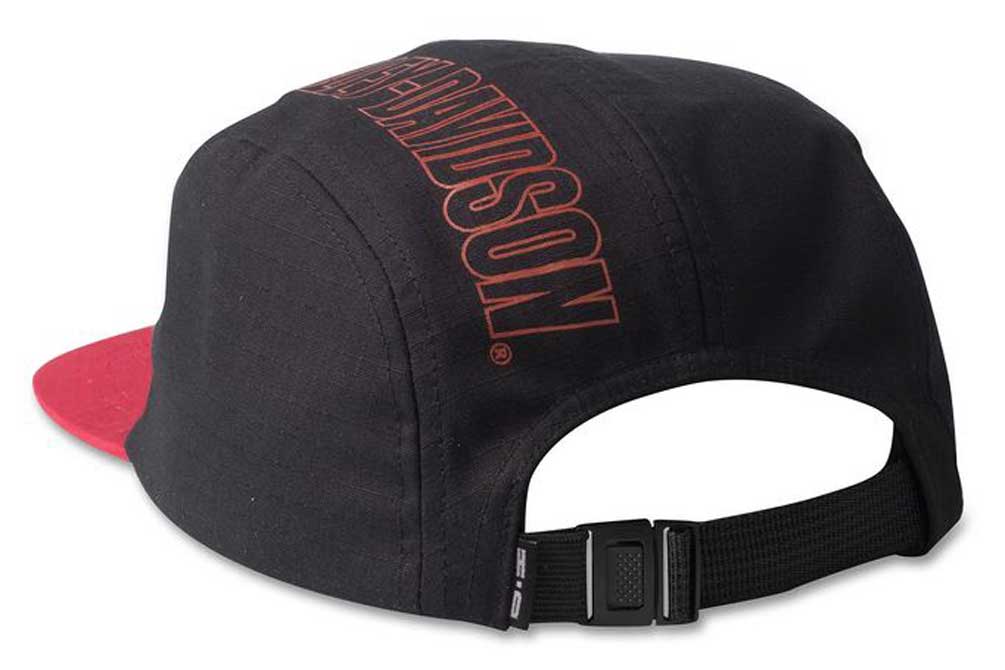 Harley-Davidson Free Shipping - Harley-Davidson Men's B&S 5 Panel Cotton Camper Hat - Black/Red 97782-23VM - Free Shipping on many products plus Orders Over $99