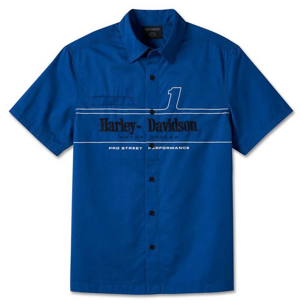 トップス BLUEMARBLE Moto print vneck sleeveles Harley-Davidson® Men's #1 Racing Logo Short Sleeve Shirt