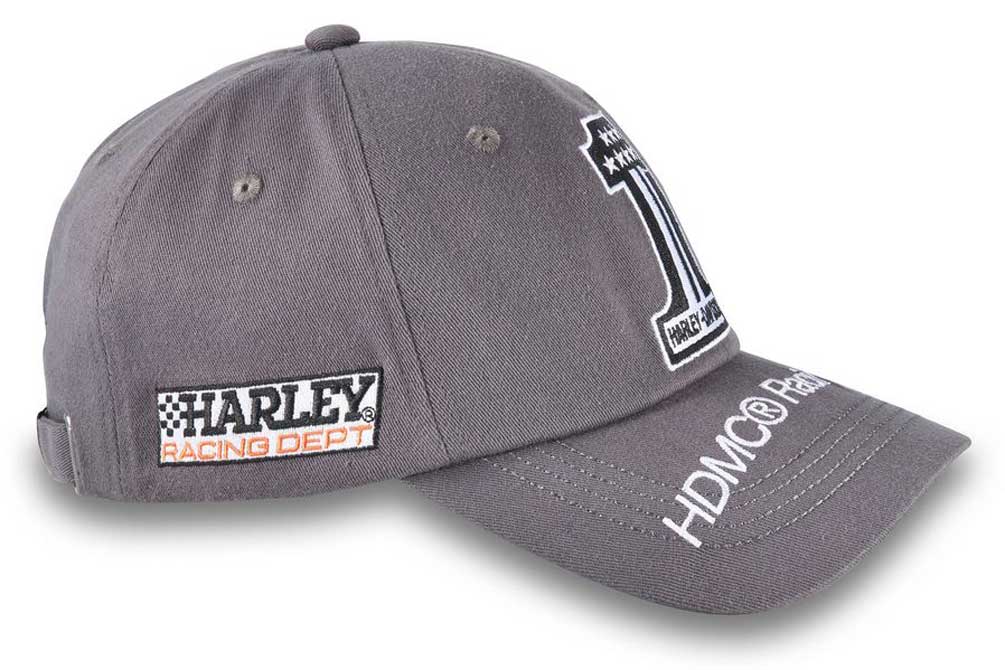 Harley-Davidson Men's #1 Logo Adjustable Baseball Cap - Gray 97610-24VM - No Hassle Returns at Wisconsin Harley