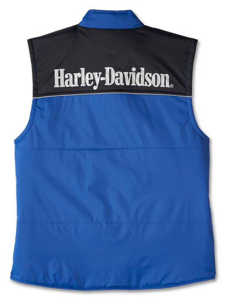 Harley-Davidson Free Shipping - Harley-Davidson Men's #1 Victory Zip Poly Fill Nylon Vest - Blue 97411-24VM - Free Shipping on many products plus Orders Over $99