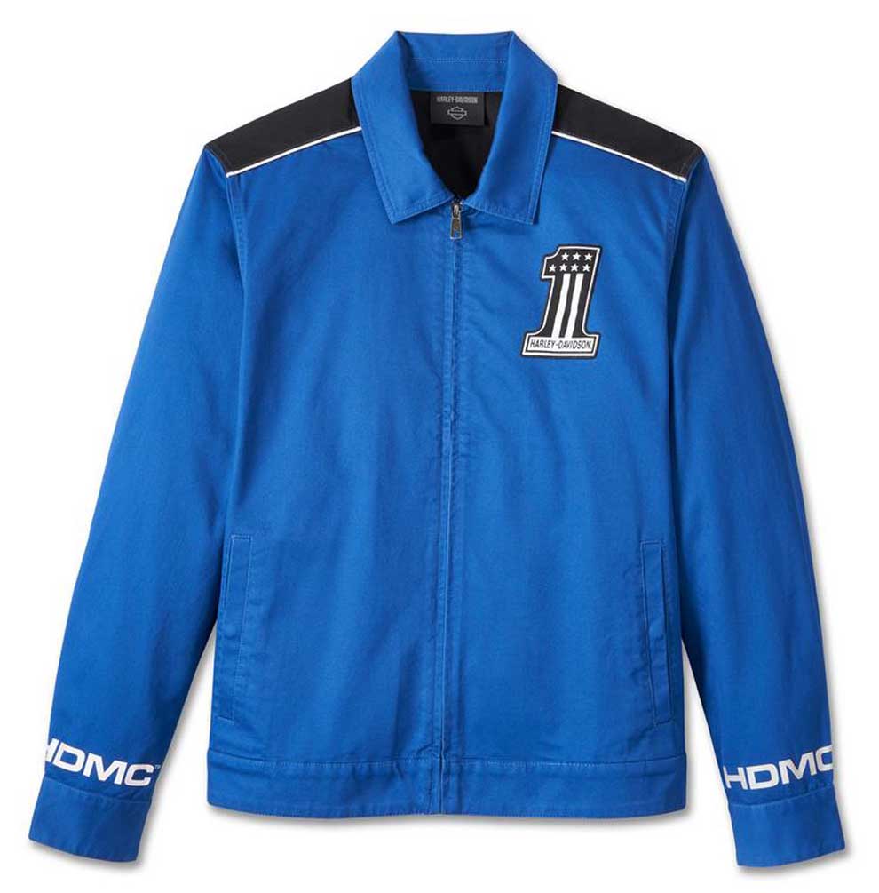 Harley-Davidson Men's #1 Logo Casual Work Cotton Jacket - Blue 97405-24VM - Wisconsin Harley-Davidson