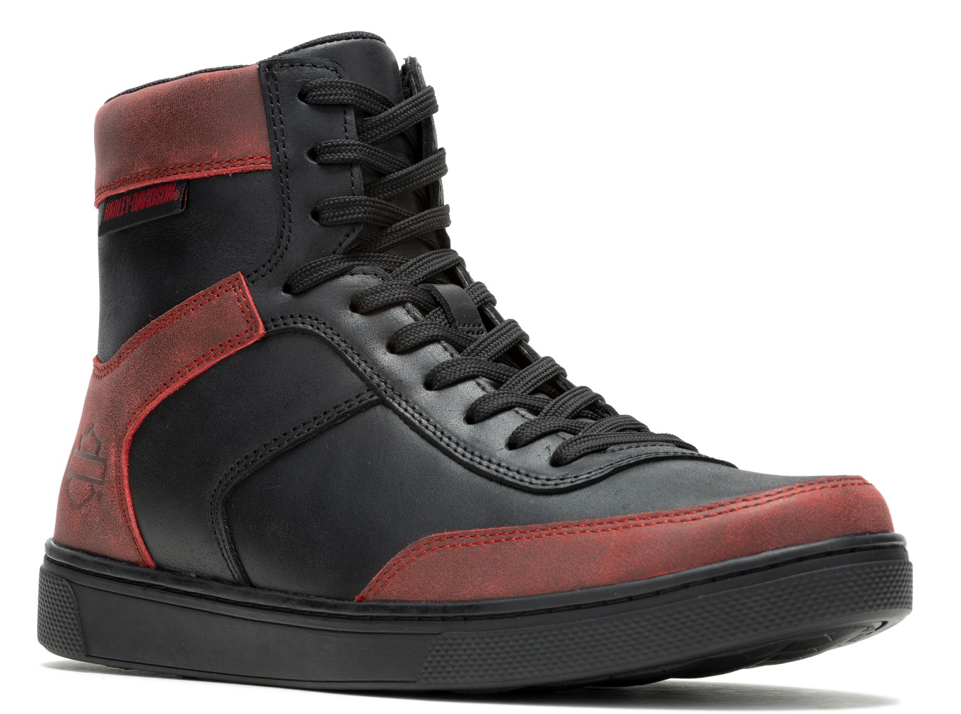 Harley-Davidson® Men's Grady 5.25-Inch Black and Red Sneaker Boots