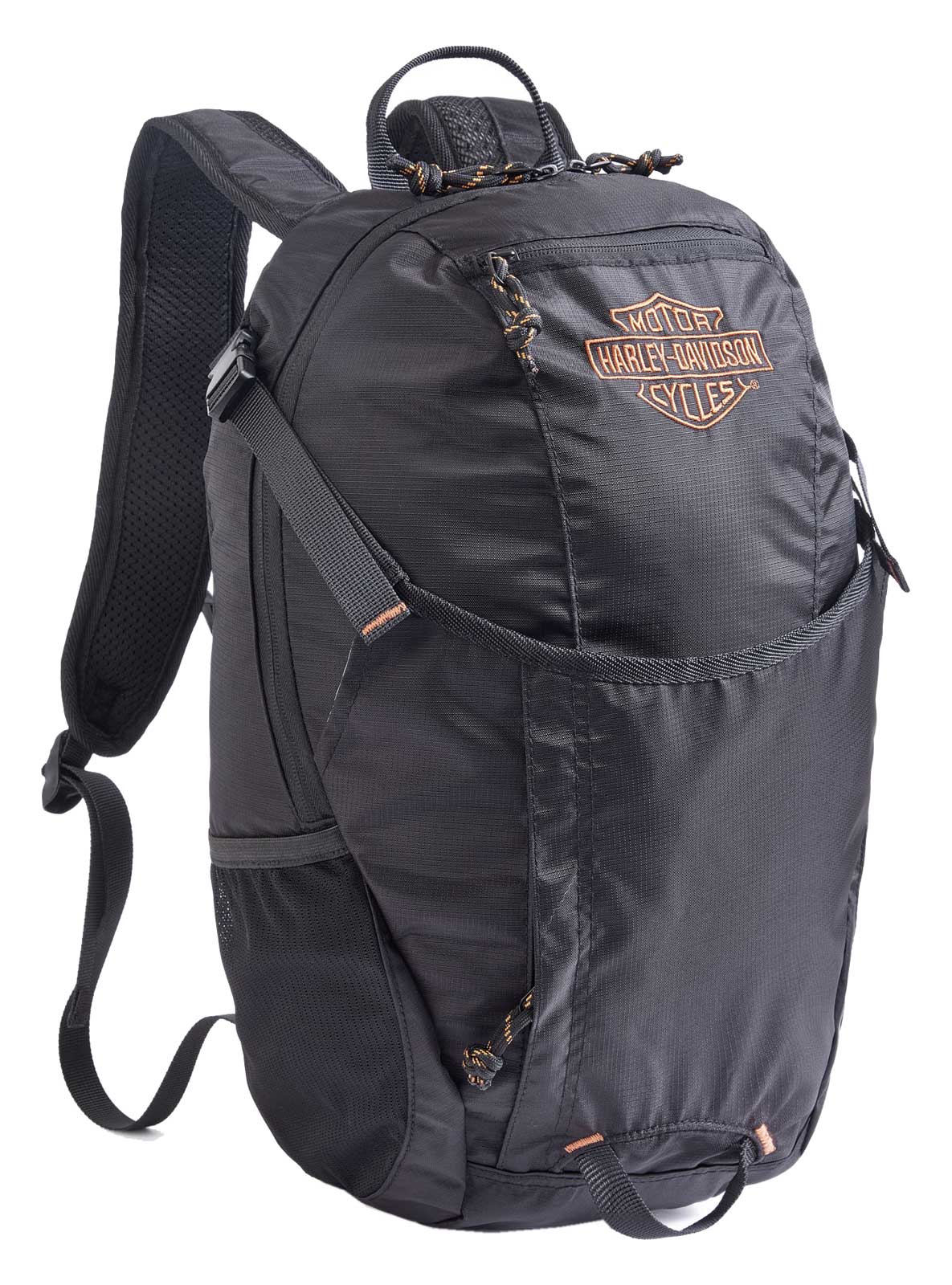 Harley-Davidson Embroidered B&S Zero Gravity Water-Resistant Backpack - Black - Wisconsin Harley-Davidson