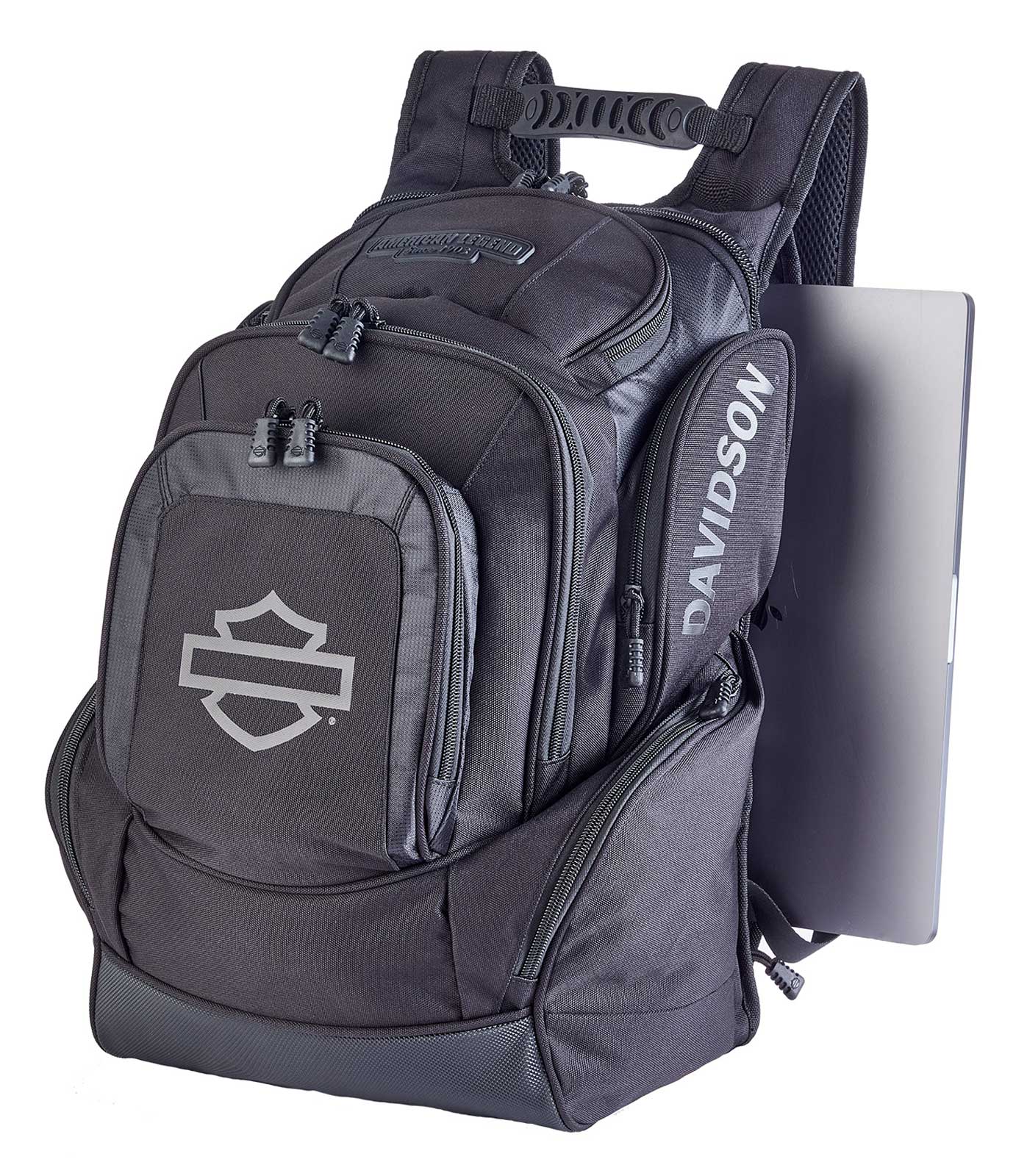 Harley-Davidson Rubber Bar & Shield Legend Rugged Polyester Backpack - Black - No Hassle Returns at Wisconsin Harley