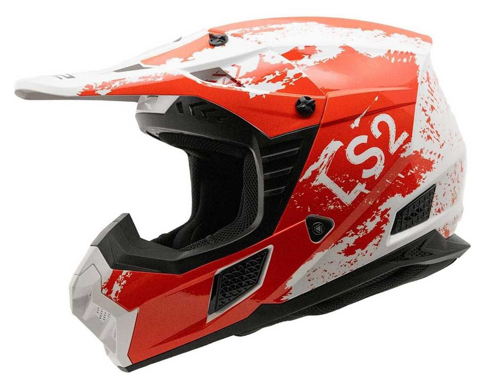 LS2 Helmets Coz Hyde Full Face MX Off-Road Motorcycle Helmet - Red/White - Wisconsin Harley-Davidson