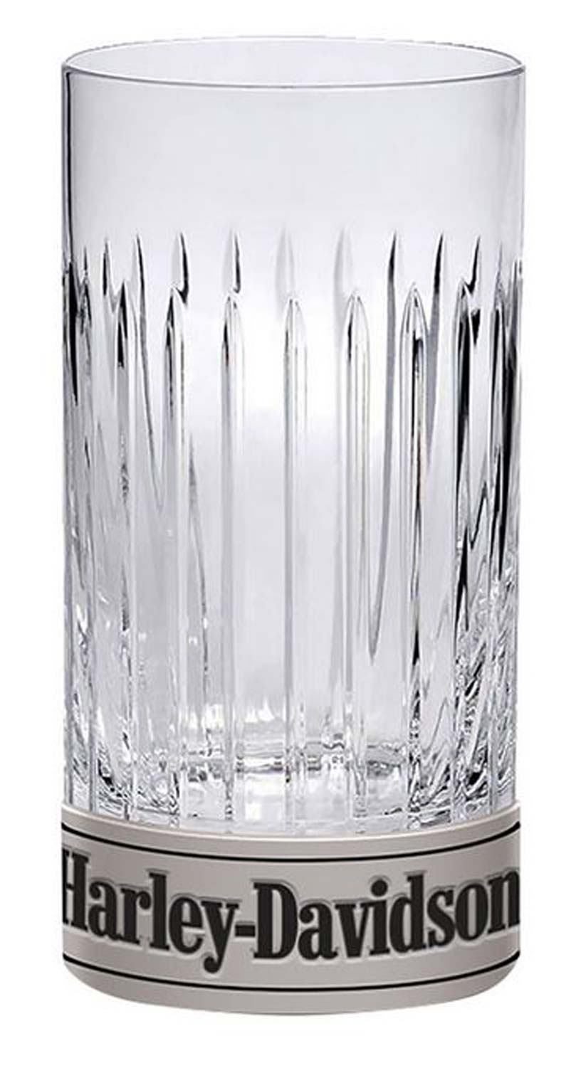 Harley-Davidson Free Shipping - Harley-Davidson Highball Glass Set, Hand Cut Accents, Metal Base 16 oz Set of 2 - Free Shipping on many products plus Orders Over $99