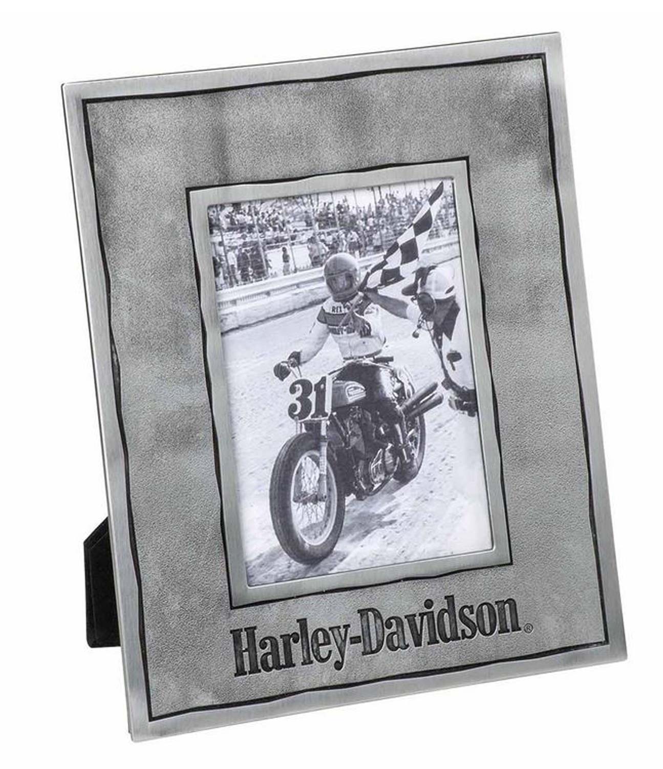 Harley-Davidson Metal Picture Frame, Photo Frame Holds 4 x 6 or 5 x 7 Photo - Wisconsin Harley-Davidson
